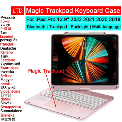 Étui pour clavier magique Bluetooth pour iPad Pro 12.9 2022 2021 2020 2018