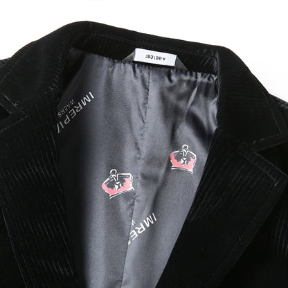 8XL 7XL 6XL nouveau classique couleur unie velours côtelé Blazer costume hommes costume d'affaires veste décontracté ample Jaqueta Masculina hommes vêtements