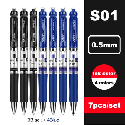 Deli-Ensemble de stylos à bille rétractables Bullet Gel