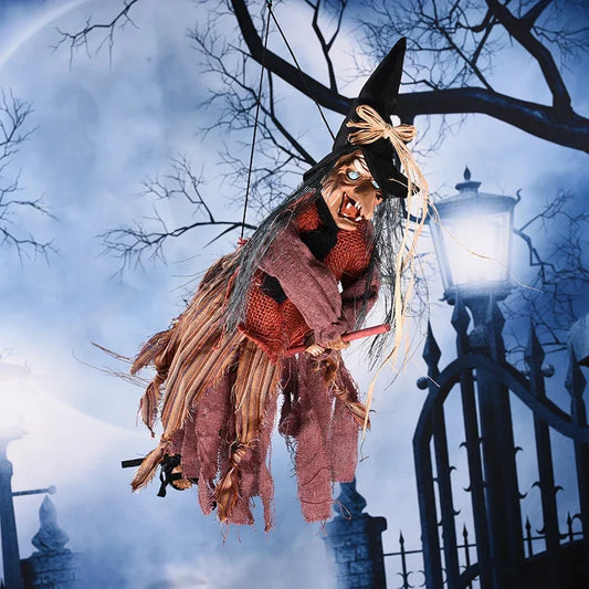 Décor fantôme de sorcière d'halloween, pendentif d'horreur, accessoires de farces scintillants, jouets électriques, maison hantée, Club, maison, décoration de fête d'halloween