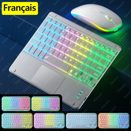 Clavier Android pour tablette rétroéclairée Rechargeable