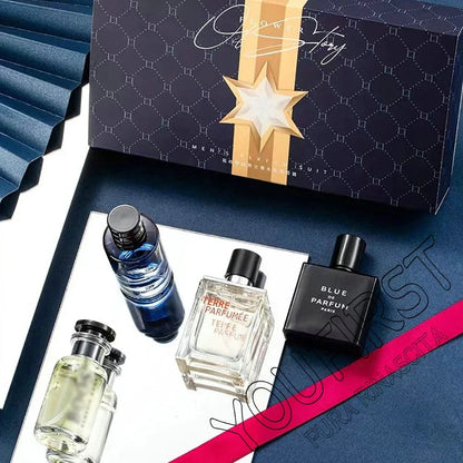 Marque de luxe Parfum hommes Cologne Parfums Homme coffret cadeau 4 pièces ensemble 100ml Parfums Masculinos naturel Floral fruité parfum SprayLuxu