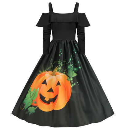 Costumes de cosplay effrayants médiévaux pour femmes, robe de soirée, visage fantôme, crâne sexy, Halloween, carnaval