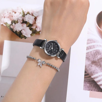 Femmes montres Vintage petit cadran montre bracelet en cuir doux décontracté dames Quartz horloge montres