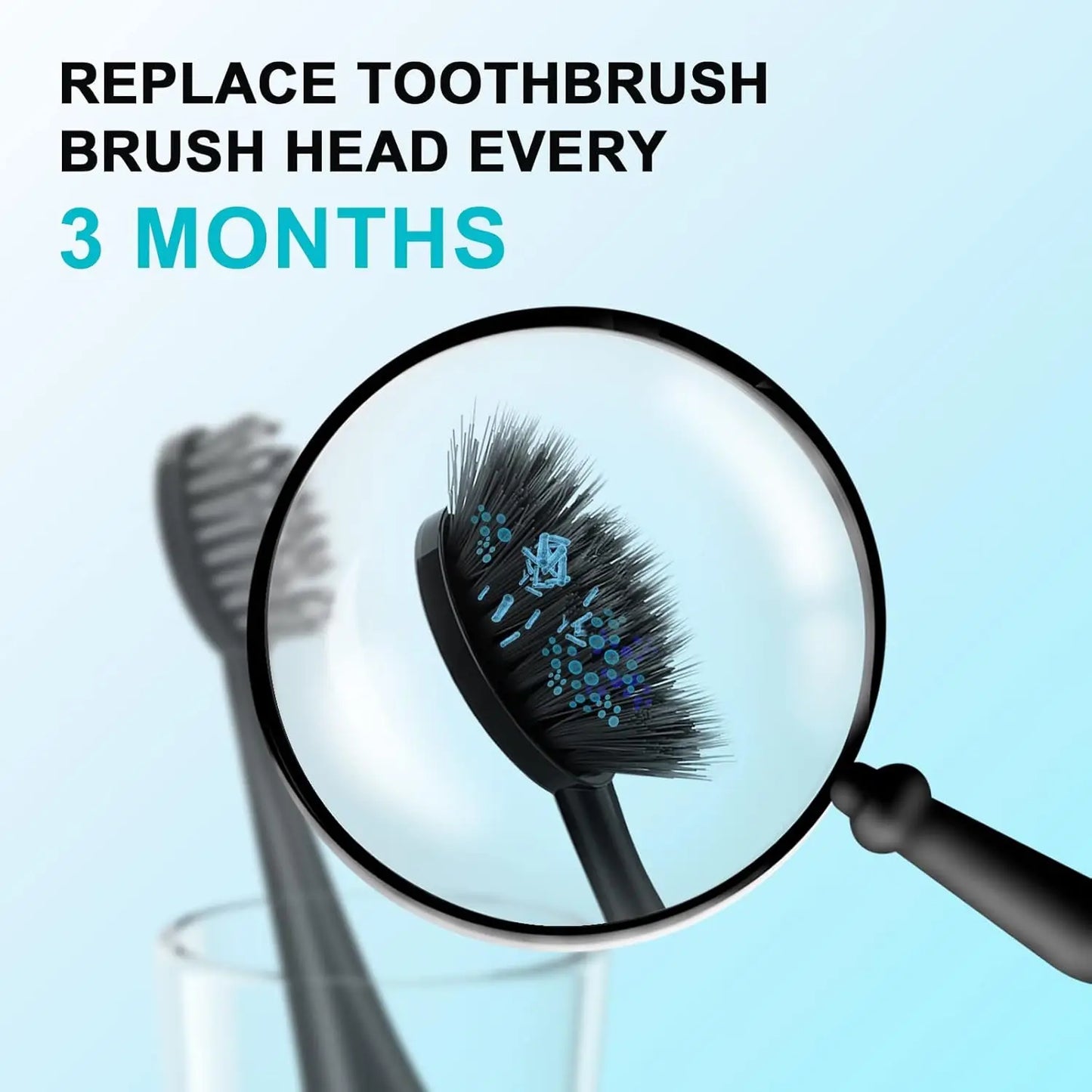 Têtes de brosse de rechange pour brosse à dents électrique sonique originale Burst Pro, recharge de poils de charbon de bois souple avec capuchon anti-poussière, 10 pièces