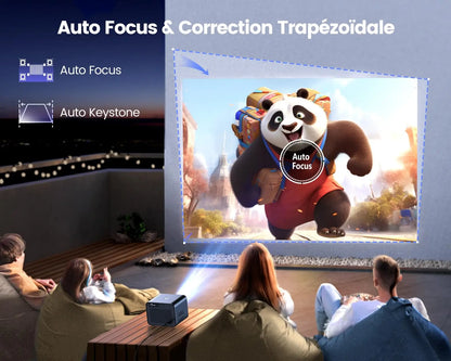 Wimius projecteur 4k 30000Lumens Netflix mise au point automatique officiellement/Keystone FHD 1080p WIFI 6 Bluetooth prise en charge Dolby Home cinéma