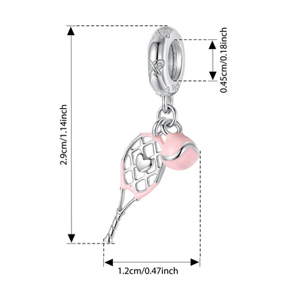 BISAER 925 en argent Sterling série balle charme Football volley-ball Tennis basket-Ball perle ajustement femmes et hommes Bracelet bricolage bijoux fins