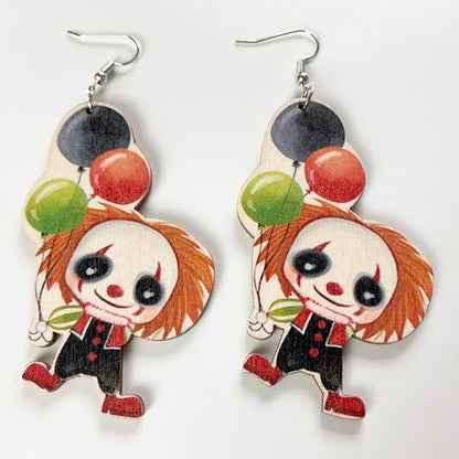 Boucles d'oreilles en acrylique JeTassel pour femmes, flammes européennes, gouttes, coeur, crâne, lame de chat, bijoux punk, gels de poisson, étoile