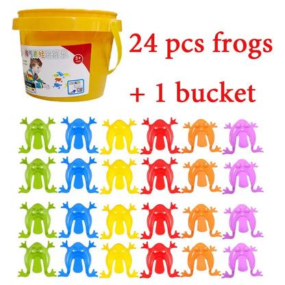 10-60 pièces grenouille sautante avec seau rebond Fidget jouets nouveauté assorti anti-Stress cadeau d'anniversaire garçons filles fête faveur jeu