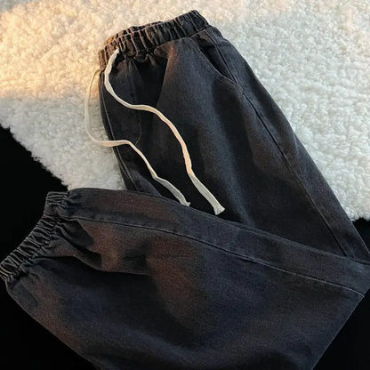 Jeans rétro à jambe droite de style Hong Kong, High Street, Jeans polyvalents, Pi Shuai, Neuf points, Marque At ChimBrand, Printemps et automne, Nouveau, 2024