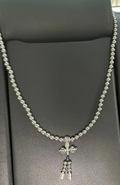 Bracelet et collier en acier au titane, perles de prière JOPrayer, auto-défense, taille, foi bouddha, pendentif croix, gadgets pour hommes, bijoux cadeaux