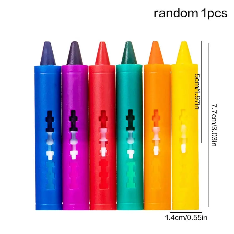 Crayons de bain lavables, 6 pièces, dessin coloré dans la baignoire, faciles à nettoyer, jouet artistique amusant pour enfants, Graffiti, Crayon de salle de bain