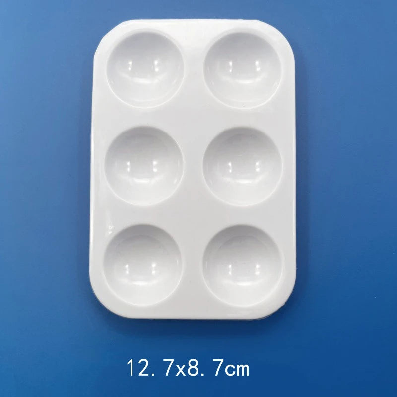 Palette de peinture plateau de peinture en plastique formes multiples tailles bureau école étudiant dessin fournitures d'art aquarelle peinture à l'huile ZYF