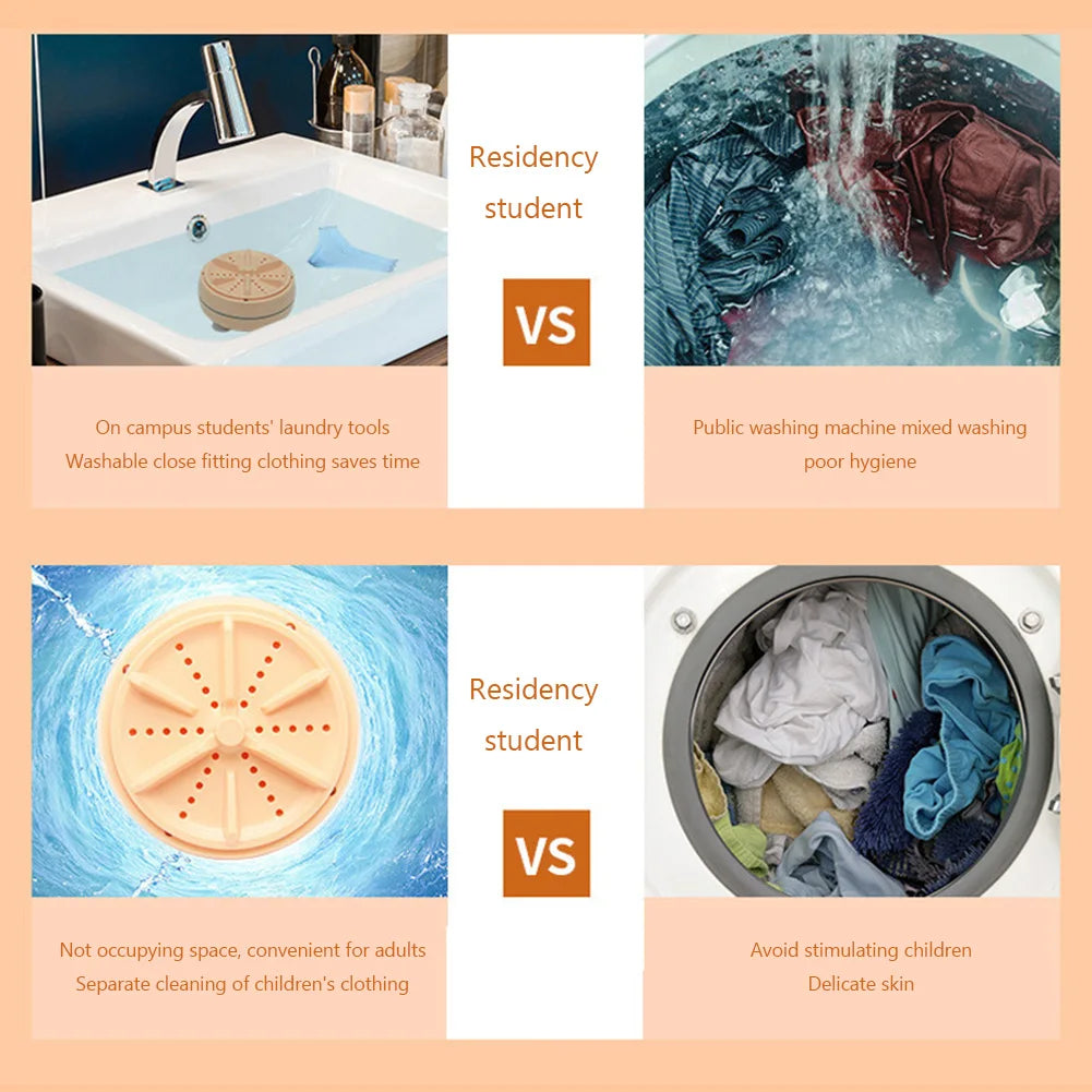 Machine à laver automatique à turbine rotative, lave-linge portable, mini machine à laver, bulle d'air, voyage, 40W