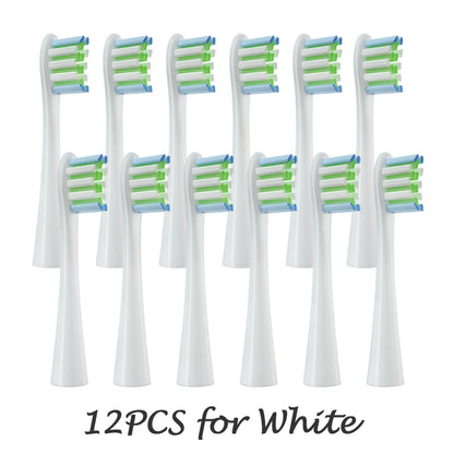 Têtes de brosse de remplacement, scellées sous vide, emballées, pour Oclean X PRO/ Z1/ F1/ One/ Air 2 /SE, buses de nettoyage en profondeur souples DuPont, 12 pièces