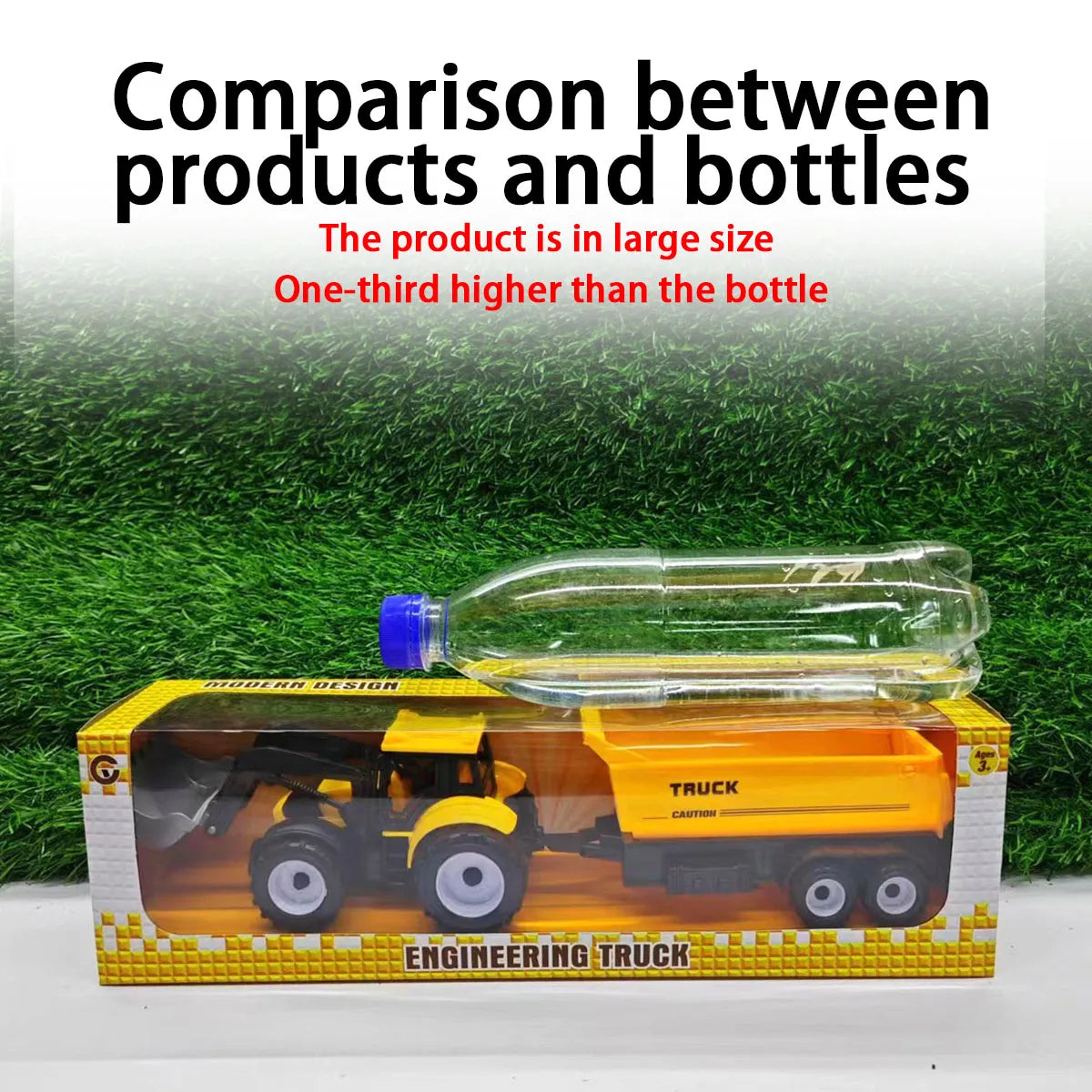 Grand véhicule d'ingénierie pour enfants, tracteur jouet, fonction d'inertie, tracteur avec fermier betta, voiture en bois, réservoir d'huile, voiture en boîte, cadeau pour garçon