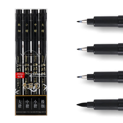 LIT-ONTNMA - Stylo de peinture de calligraphie, 4 pièces