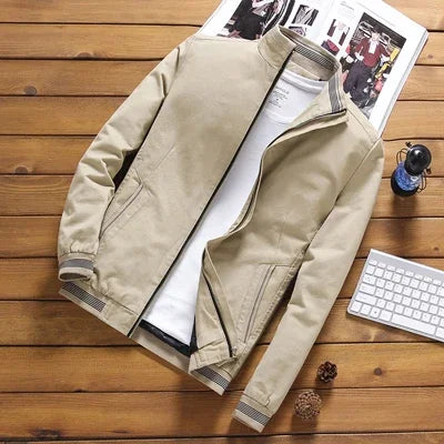 Vestes bombardier personnalisables pour hommes, vêtements d'extérieur décontractés, coupe-vent à col montant, manteaux Slim pour hommes, vestes de costume WT1021