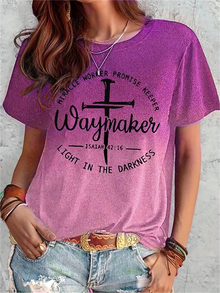 T-shirt col rond femme imprimé pissenlit mode de rue urbaine T-shirt ample femme quotidien décontracté élégant haut à manches courtes
