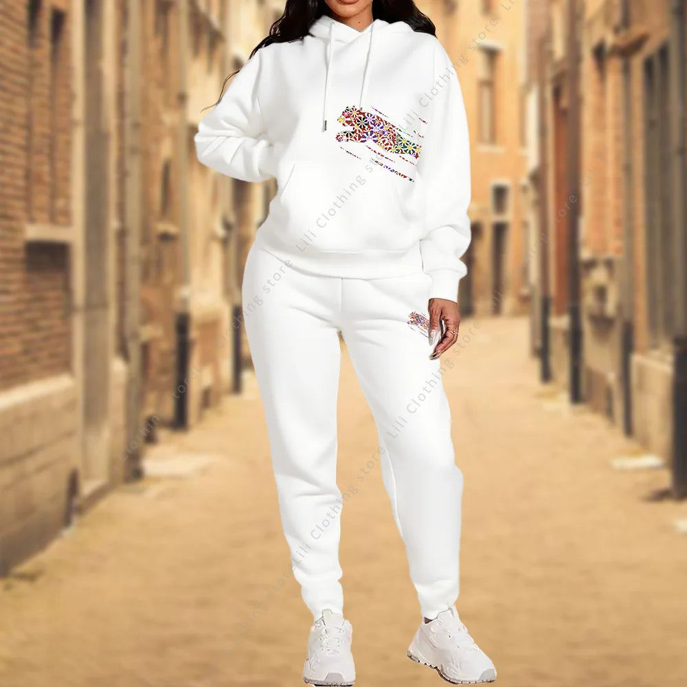 Femmes survêtement esthétique vêtements de créateurs automne hiver haute qualité sweats à capuche pantalons de survêtement vêtements de sport femme pantalons ensembles