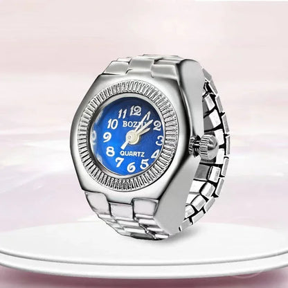 Montre de doigt punk vintage pour hommes et femmes, mini bracelet élastique,