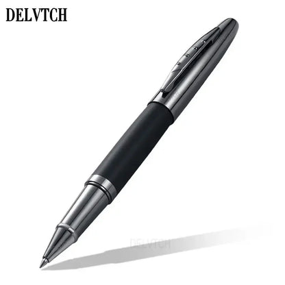 DELVTCH-Stylo gel en métal avec cartouche d'encre noire et bleue,