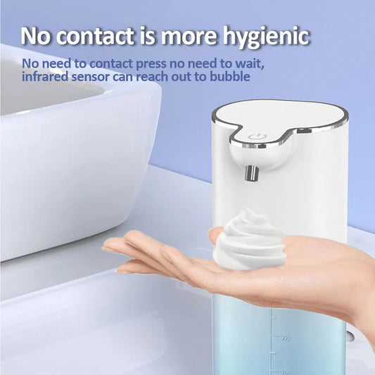 Distributeurs automatiques de savon en mousse 400ml, 4 vitesses, salle de bains, Machine à laver les mains intelligente, désinfectant pour les mains sans contact, Rechargeable par USB