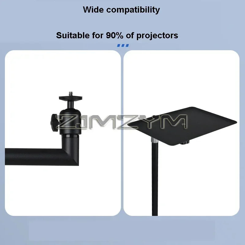 Support de projecteur au sol 120CM, Support métallique multi-angle réglable 360 °   Support de projecteur rotatif pour projecteur vidéo de film