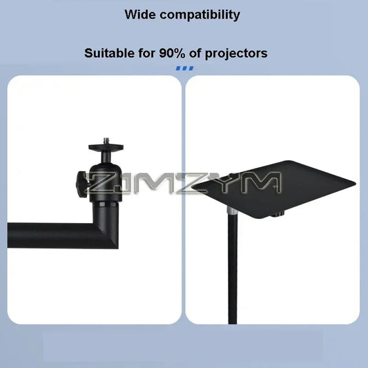 Support de projecteur au sol 120CM, Support métallique multi-angle réglable 360 °   Support de projecteur rotatif pour projecteur vidéo de film