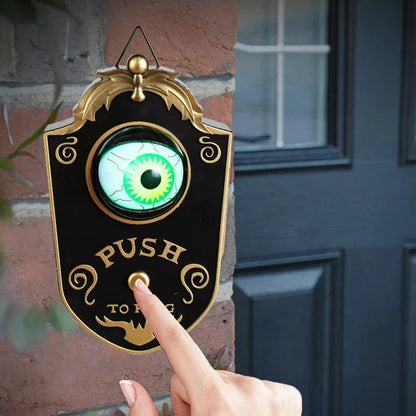 Sonnette hantée à un oeil pour Halloween, accessoires d'horreur, pièce de confrontation plonger oyante, sonnette de porte, globe oculaire, décoration de cloche