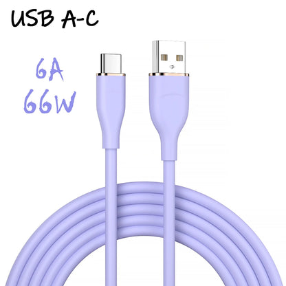 UGOURD câble de charge rapide USB-Type C à C en silicium liquide 66W USB vers C PD 60W 45W 27W