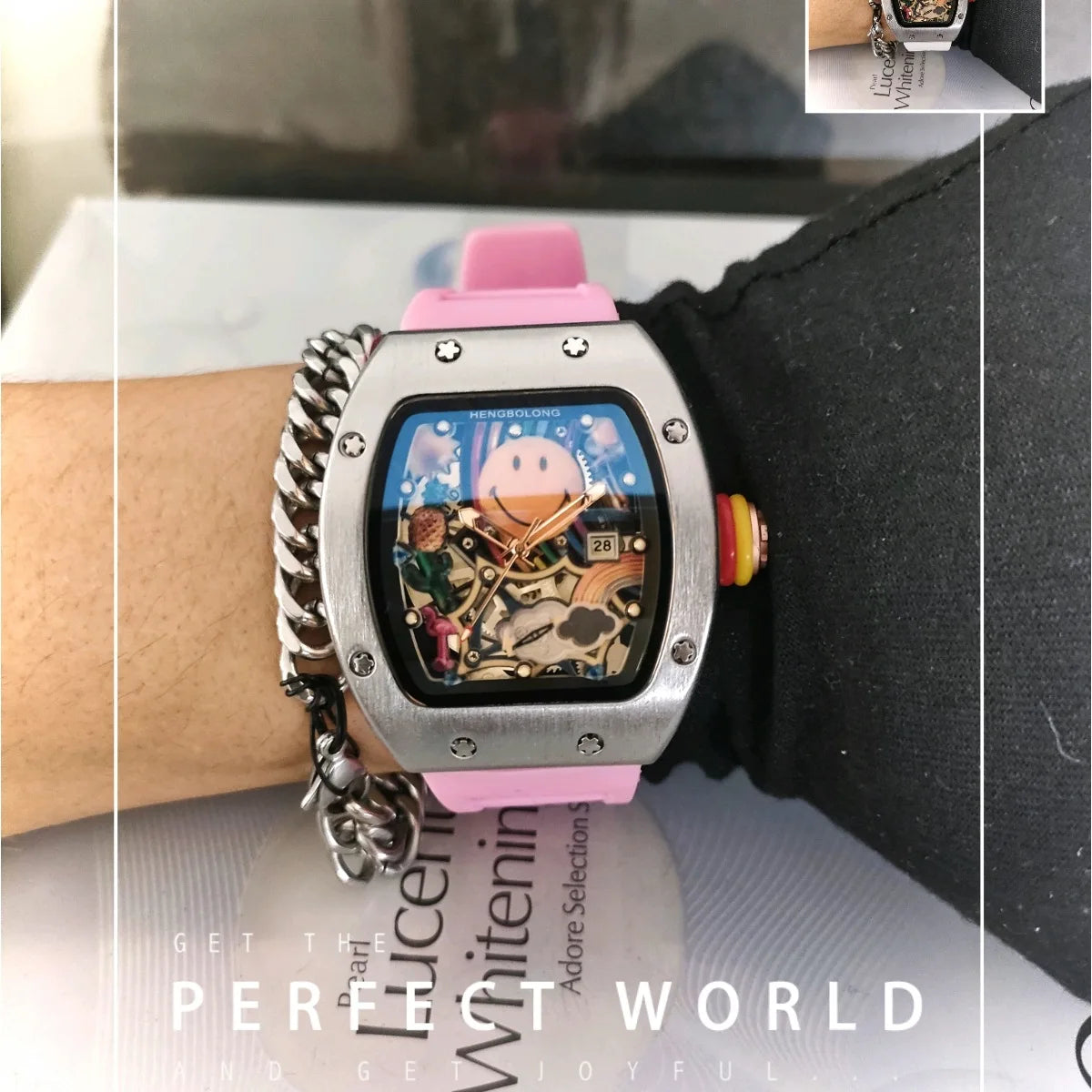 Nouvelle mode d'affaires en Relief tridimensionnel lumineux Cool Quartz hommes montres personnalité montre de luxe horloge AAA hommes montre