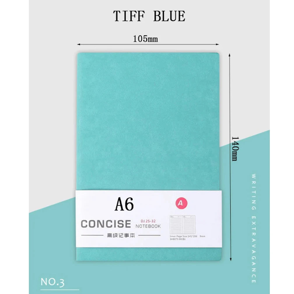 Cahier en cuir PU souple,