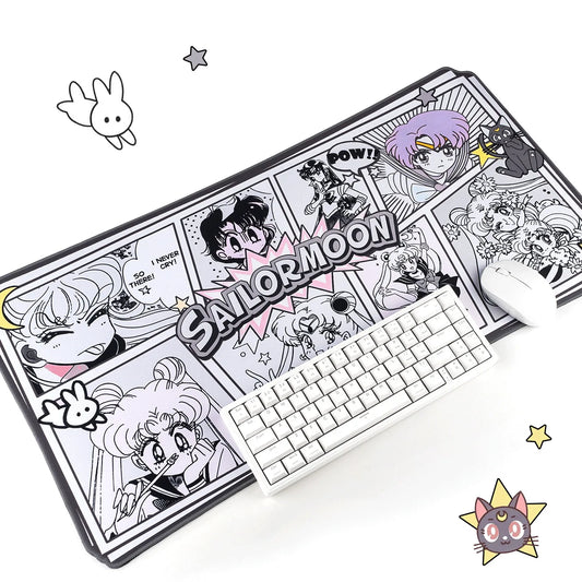 Mausepad-Moon Sailor Moon Computer Mouse Pad, Desk Mat, Gamer Setup, Home, Office, Laptop, Accessories, Submarine, Cute Polymers