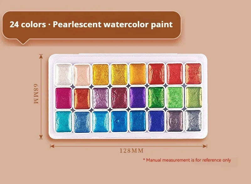 Ensemble de peinture d'interconnexion solide nacré, pigments d'interconnexion scintillants pour le dessin, la peinture, l'écriture, l'art, les fournitures scolaires, 12-60 couleurs