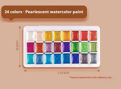 Ensemble de peinture d'interconnexion solide nacré, pigments d'interconnexion scintillants pour le dessin, la peinture, l'écriture, l'art, les fournitures scolaires, 12-60 couleurs