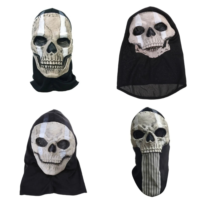 Masque crâne d'Halloween, fantôme d'horreur, décoration fête nouvel an, vacances