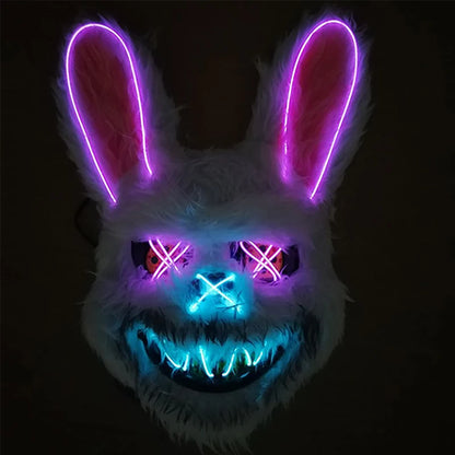 Halloween carnaval fête Costume décoration LED lumineuse masque Halloween masque LED masque éclairer masques de fête pour la fête lumineuse