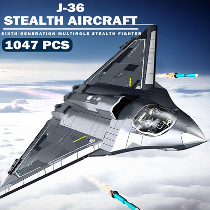 MOC – blocs de construction de modèle d'avion furtif militaire technique J-50, blocs de construction à base de transporteur, briques à Jet de chasse, jouets pour enfants et adultes, cadeau