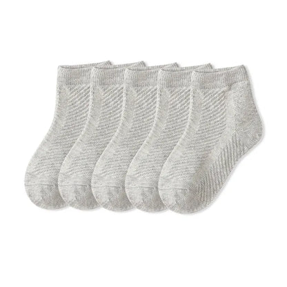 5 paires/lot enfants chaussettes garçon fille coton mode respirant maille chaussettes printemps été haute qualité 1-12 ans enfants cadeaux d'anniversaire
