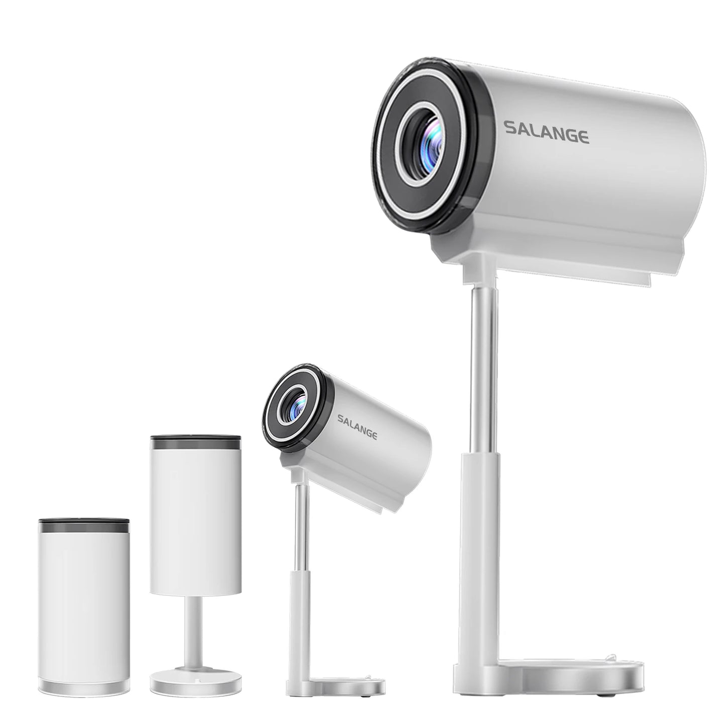 Salange X5 projecteur intelligent 1080P Android13 Wifi Support 4K faible bruit Portable Support caché projecteur pour maison chambre extérieur