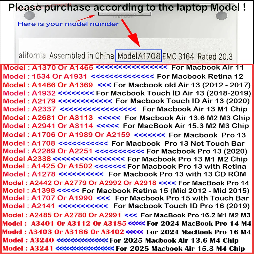 Étui pour ordinateur portable pour Macbook Air