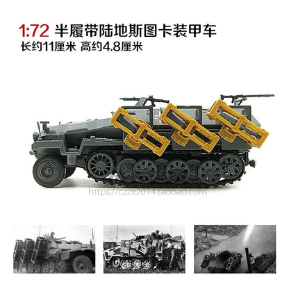 Jouet de voiture militaire pour garçon, véhicule blindé de lancement de fusée, assemblage en plastique 4D, kits de modèles, WWII Stuka Zu Fuss, 1/72