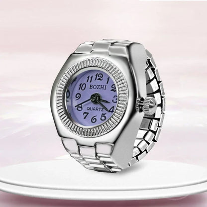 Montre de doigt punk vintage pour hommes et femmes, mini bracelet élastique,