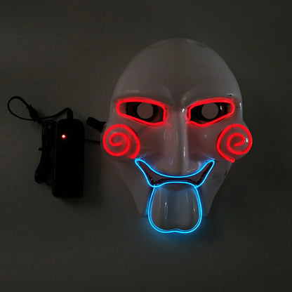 Halloween carnaval fête Costume décoration LED lumineuse masque Halloween masque LED masque éclairer masques de fête pour la fête lumineuse