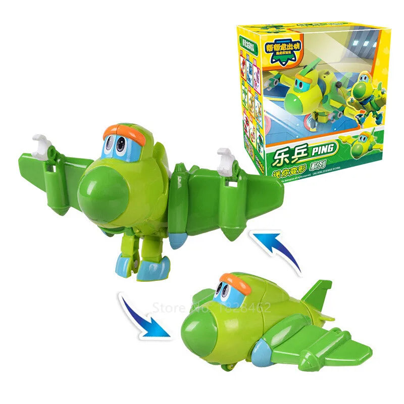 Min Gogo Dino ABS déformation voiture/avion figurines REX/PING/VIKI/TOMO Transformation dinosaure jouets pour enfants cadeau