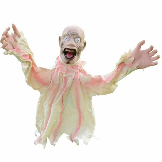 Grande balançoire fantôme à commande vocale, décoration d'horreur d'Halloween, accessoires effrayants, décoration de la maison et du jardin, nouveau