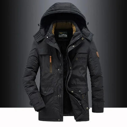 Polaire chaud outillage vestes bonne qualité mâle extérieur manteaux d'hiver taille nouveau hiver hommes Parkas à capuche décontracté coupe-vent Parka