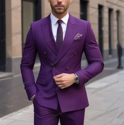 Nouveau Orange mode affaires hommes costume marié Groomsman fête de mariage bal mâle Occasion formelle Tuxedos 2 pièces ensemble Blazer pantalon