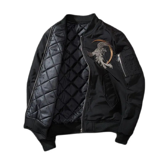 Sukajan Phoenix broderie printemps hiver Bomber veste hommes MA1 pilote manteau rembourré Baseball manteau 2024 japon Streetwear Z1